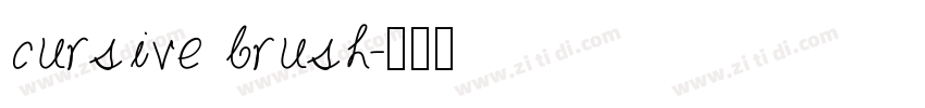 cursive brush字体转换